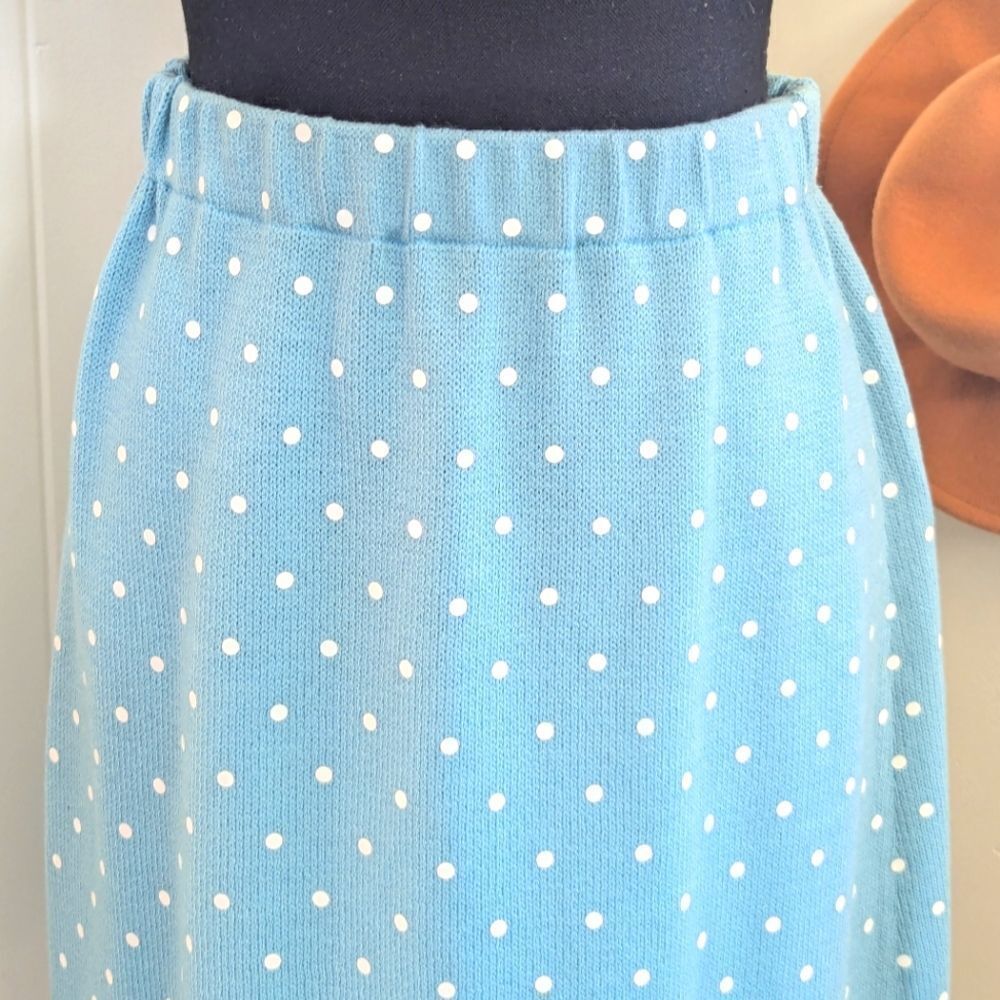 St. John Collection 6 Dot Skirt Maximalist Retro Glam Quiet Luxury Playful Chic - Picture 3 of 8